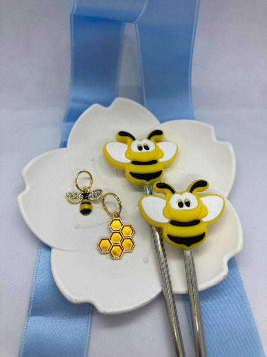 Bie og honeycomb